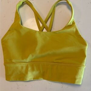 Lululemon long line energy bra size 4 yellow